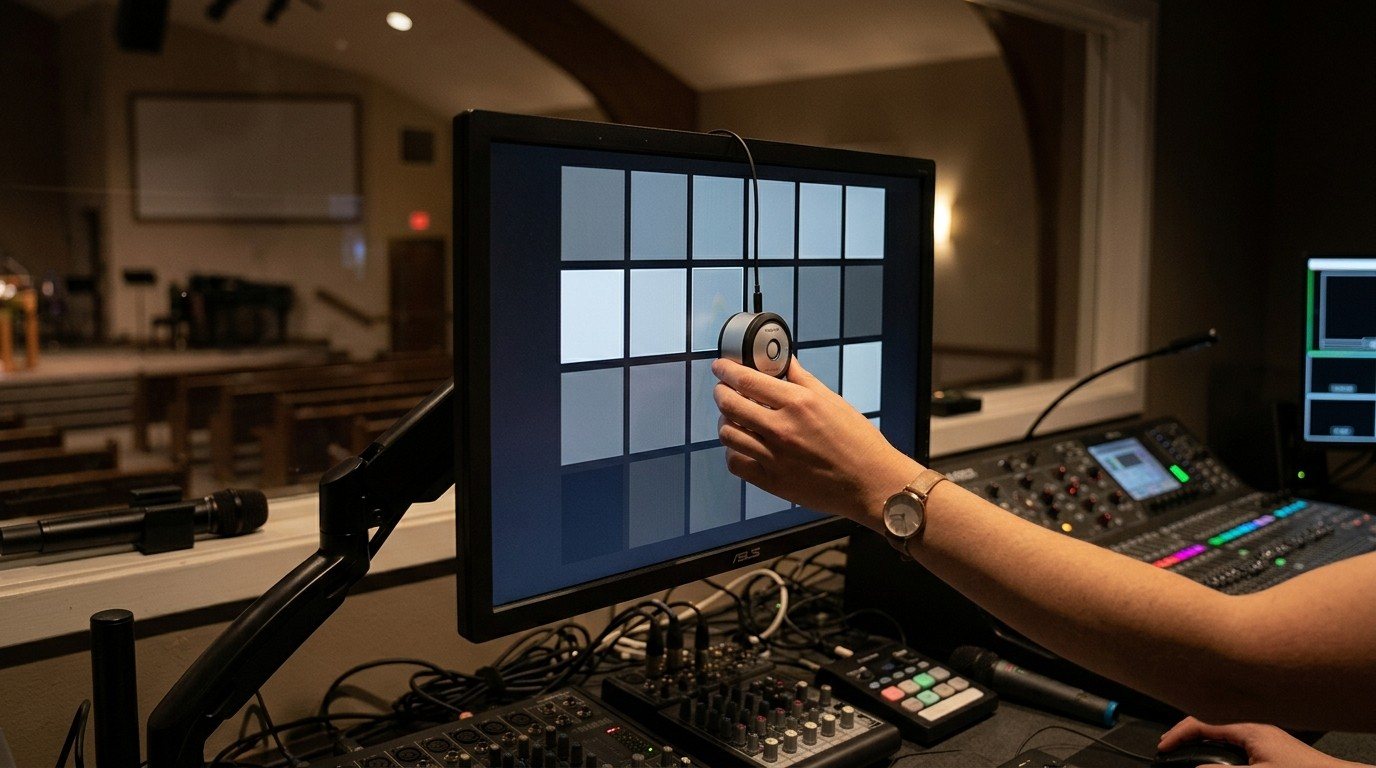 Why Your Church Booth Monitors Don't Match (and How to Fix the Color)