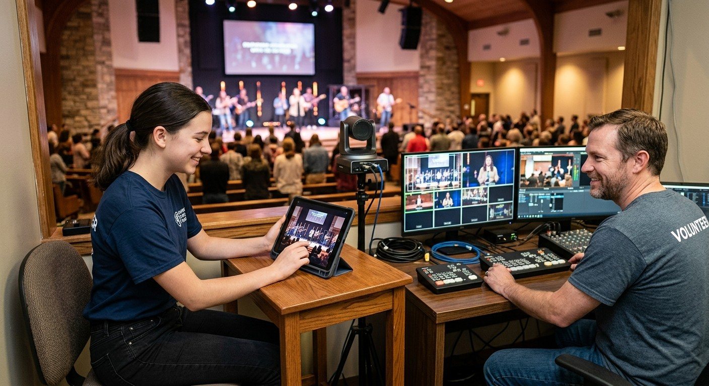 The Three-Person Church Livestream Team: Director, Slides, and Cameras