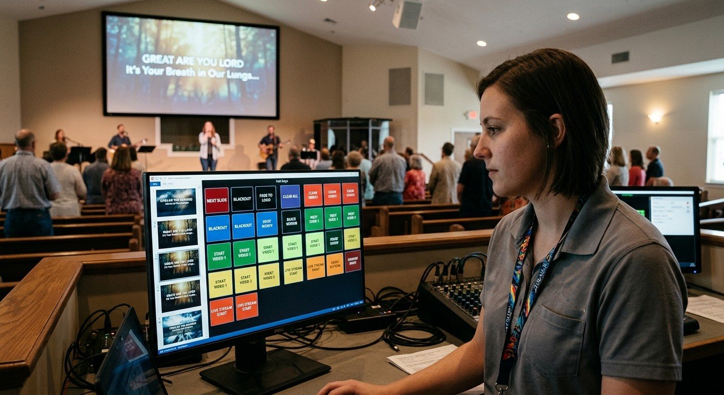 Bitfocus Companion Buttons Inside WorshipMetrics: The Companion Tab, Slide Actions, and Commands