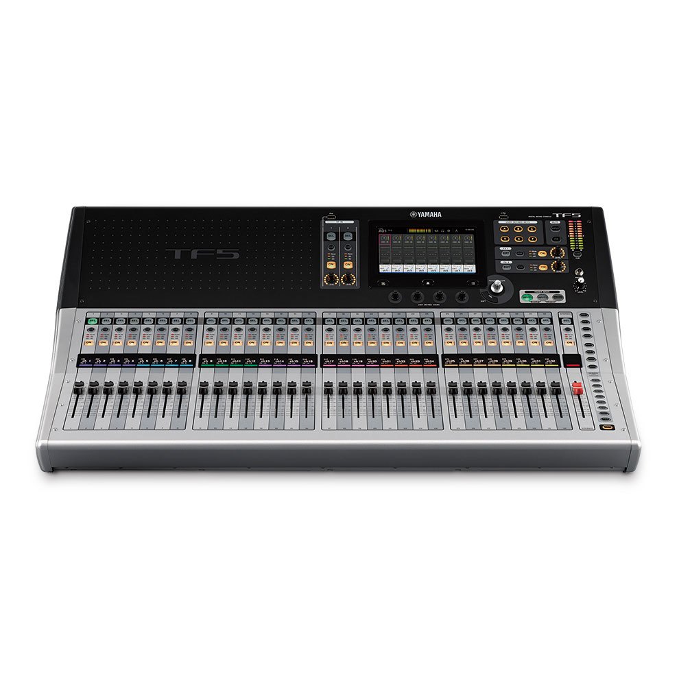 Yamaha TF5 digital mixer used for church worship audio and live service production