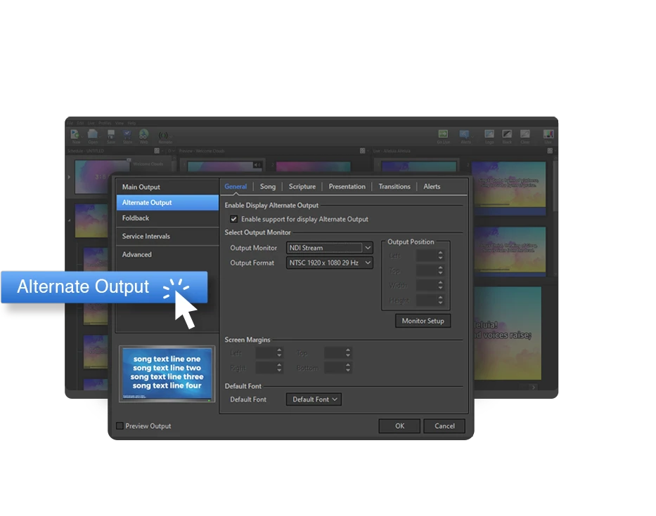 EasyWorship NDI Output: Sending Graphics to Your Stream
