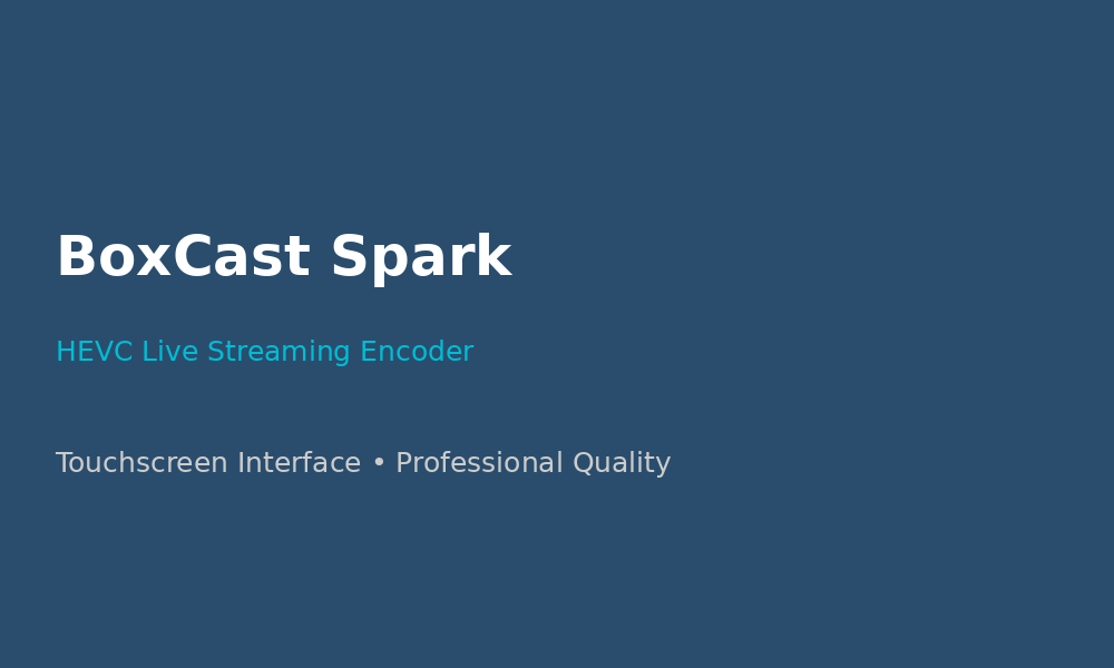 Encoder de live streaming HEVC BoxCast Spark