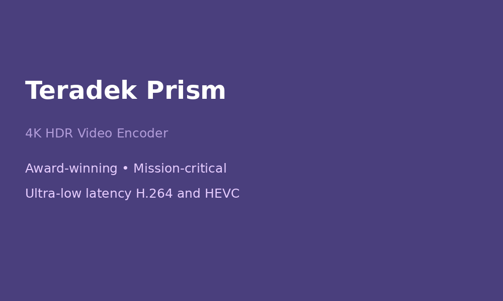 Encoder de video Teradek Prism 4K HDR