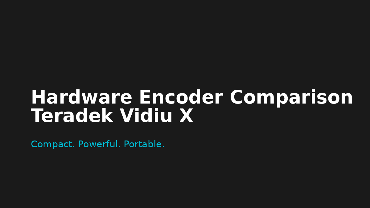 Encoder de hardware compacto Teradek Vidiu X