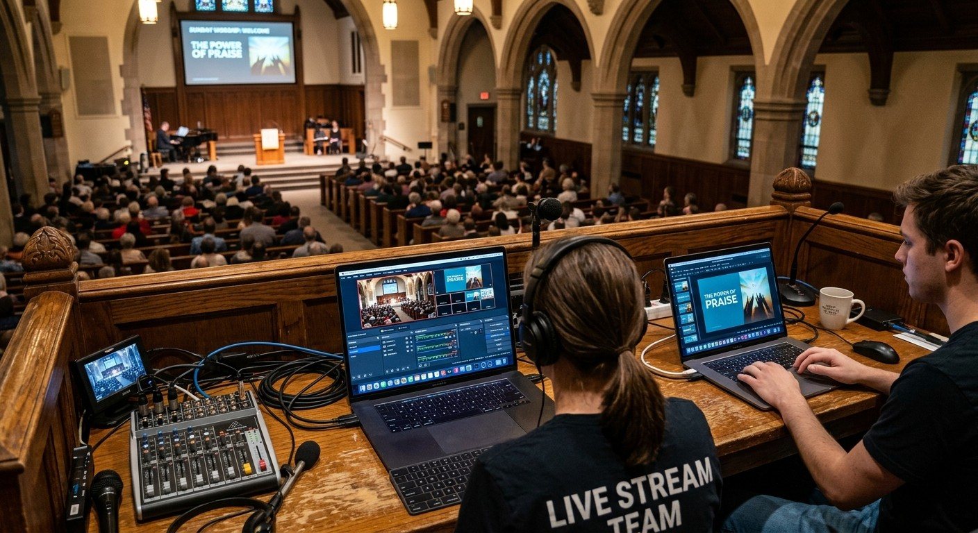 Two-Computer OBS Setup for Church: Slides on One PC, Switching on the Other (with NDI)