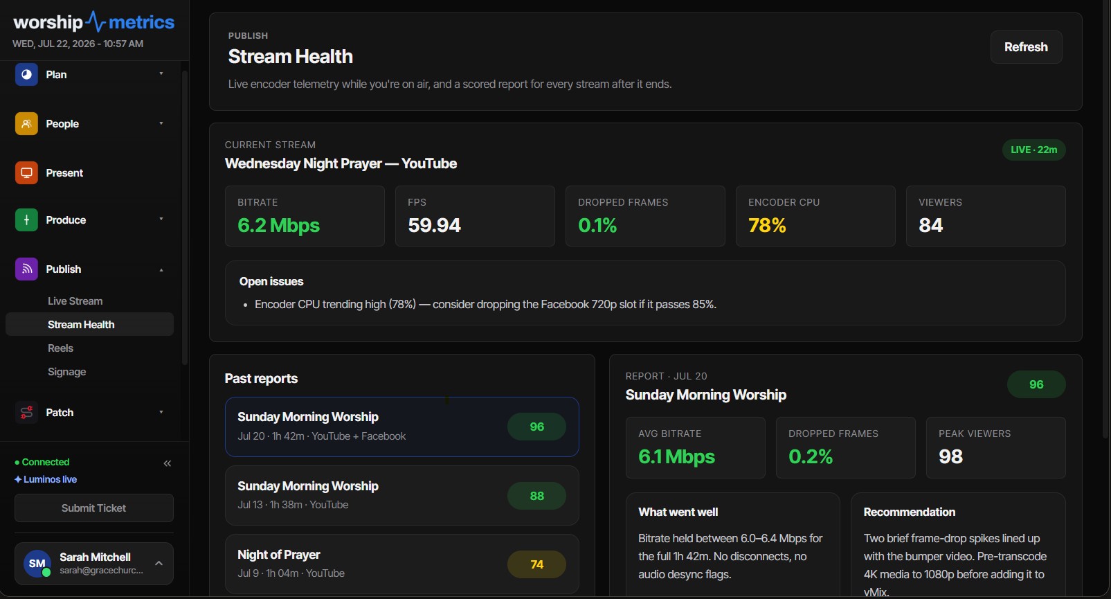 Leyendo el Puntaje de Salud de Tu Stream: Qué Significa en Realidad el Número 0-100
