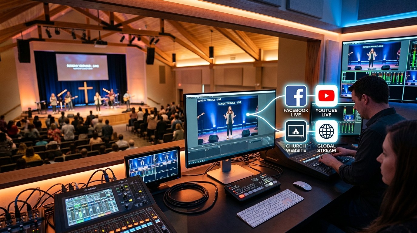How Do We Stream Our Service to Facebook and Our Church Website at the Same Time?