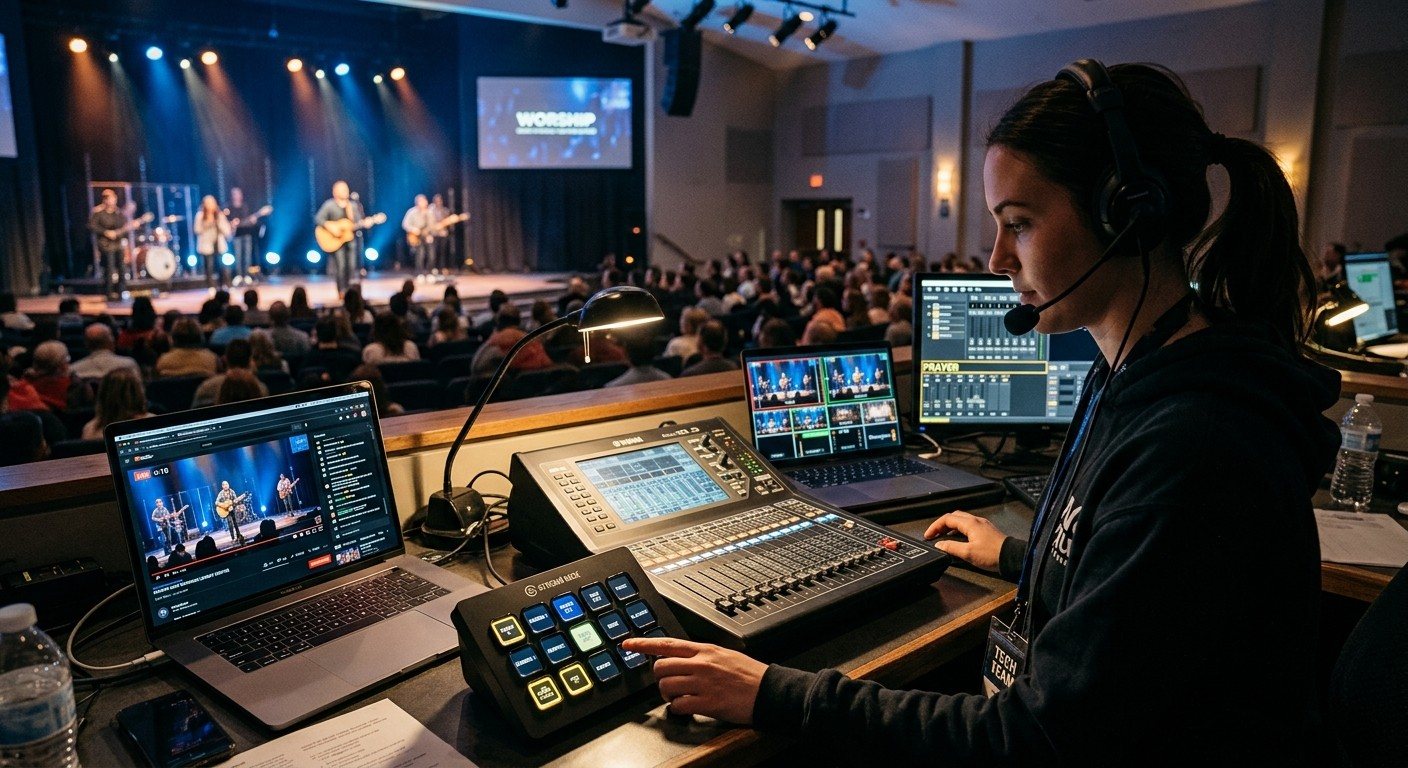vMix + Bitfocus Companion Setup for Church: Buttons for Inputs, Overlays, and Lyrics
