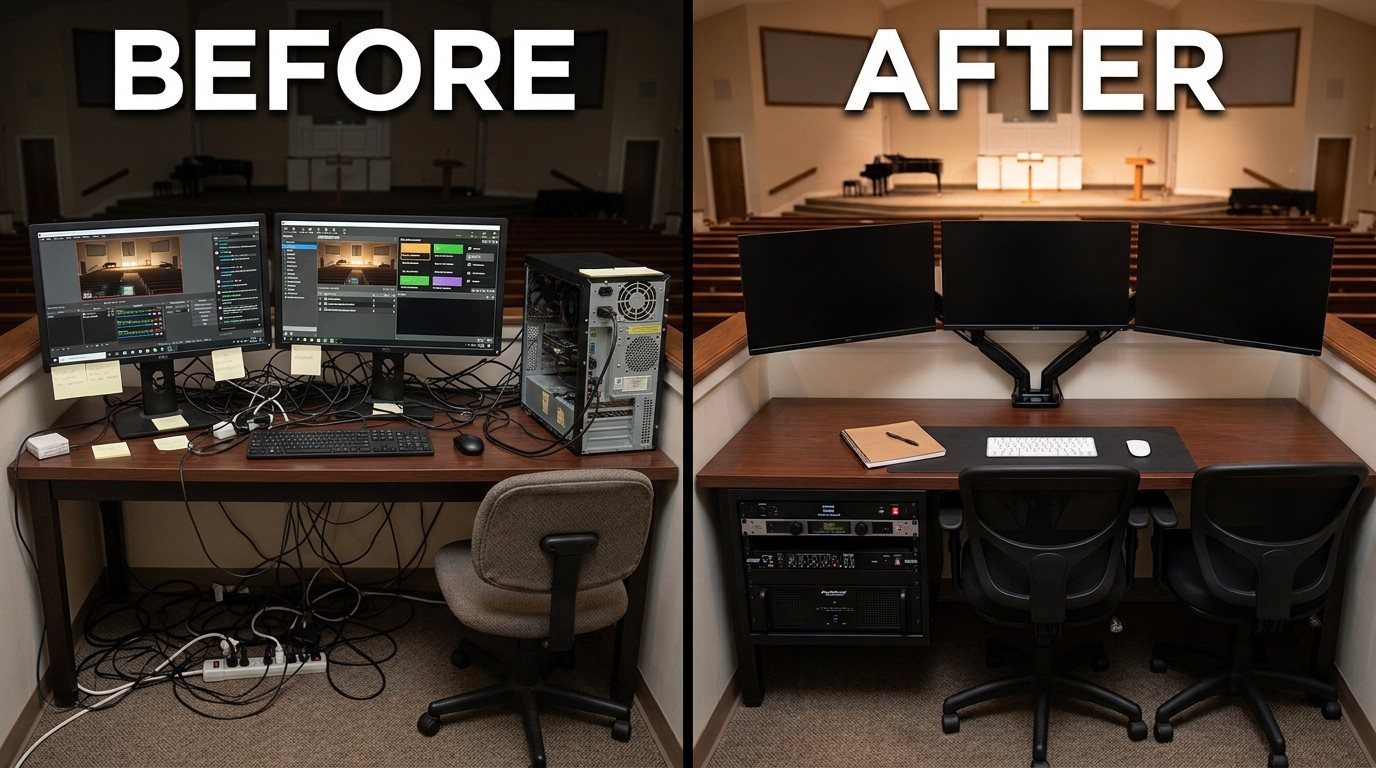 The Volunteer-Friendly Booth: 12 Tips for a Church Livestream Setup Anyone Can Use