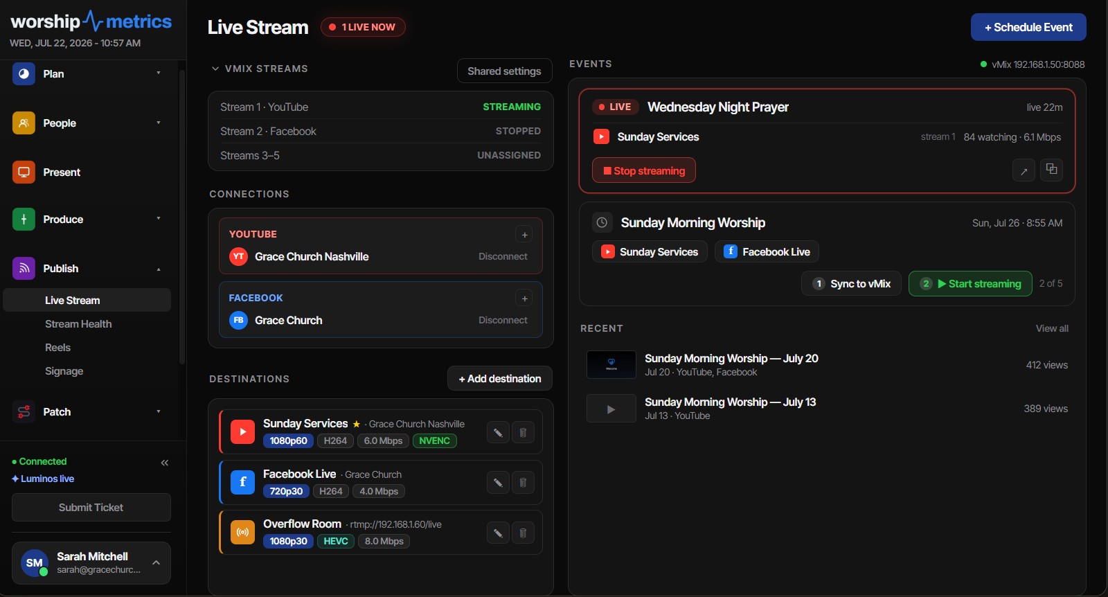 The YouTube Live Broadcast Lifecycle for Churches: Keys, Transitions, and Gotchas