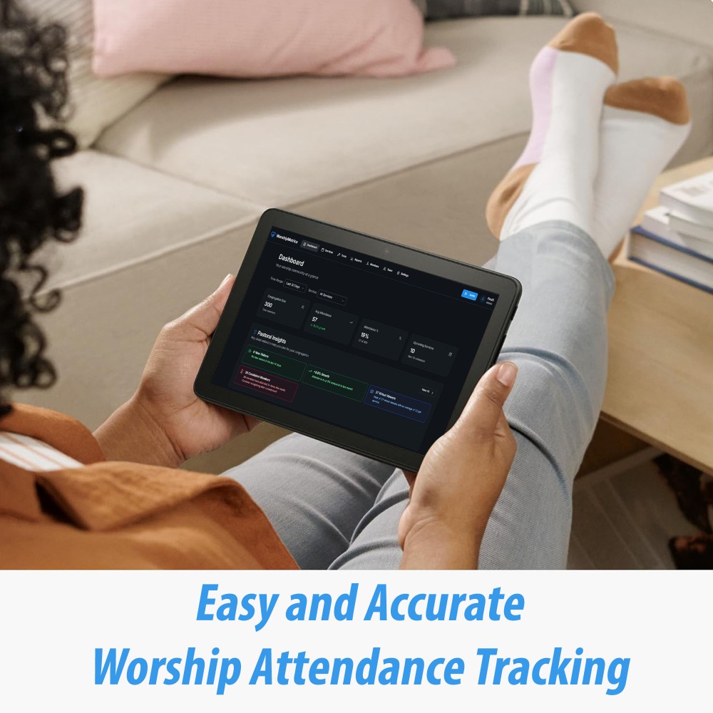 WorshipMetrics attendance tracking dashboard