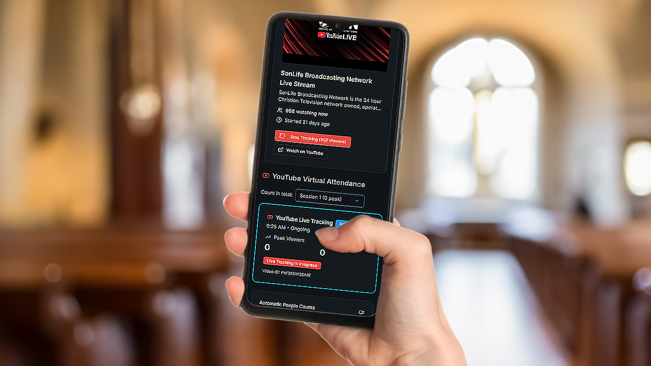 Virtual attendance tracking in WorshipMetrics